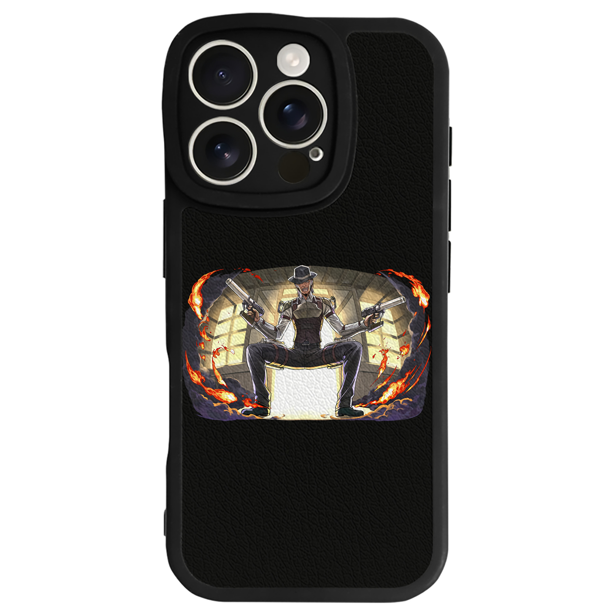 （画像用） 進撃の巨人 ケニー·アッカーマン Attack on Titan Kenny Ackerman 【iPhone 16シリーズ対応】シリコンスマホケース（レザー調） 材質：シリコン